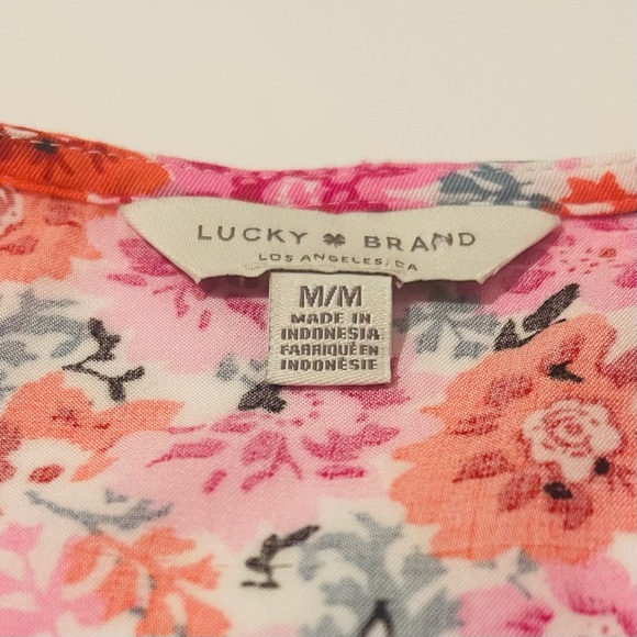 Lucky Brand (NEW) Floral Print Wrap Top - Picture 5 of 9